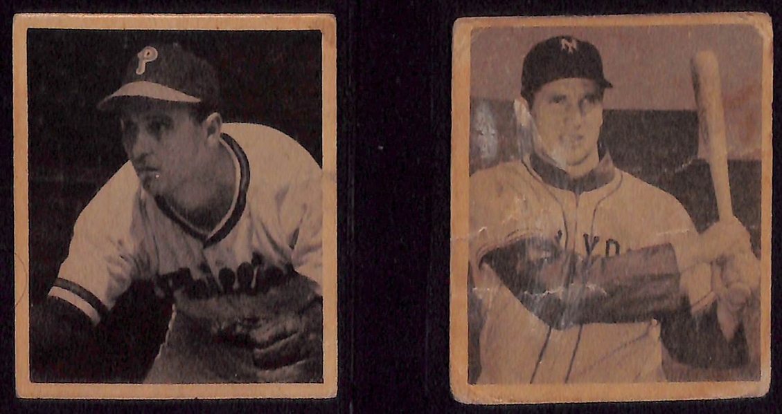Lot of (27) 1948 Bowman Baseball Cards w. Bob Feller