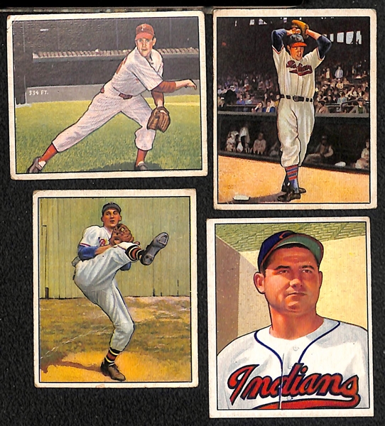 Lot of (9) 1950 Bowman and (4) 1950 Drake's Cookies Cards w. 1950 Bowman Richie Ashburn (2nd year)