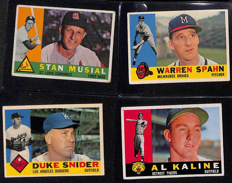 Lot of (11) 1960 Topps Cards & (7) 1961 Topps with 1960/1961 Stan Musial 