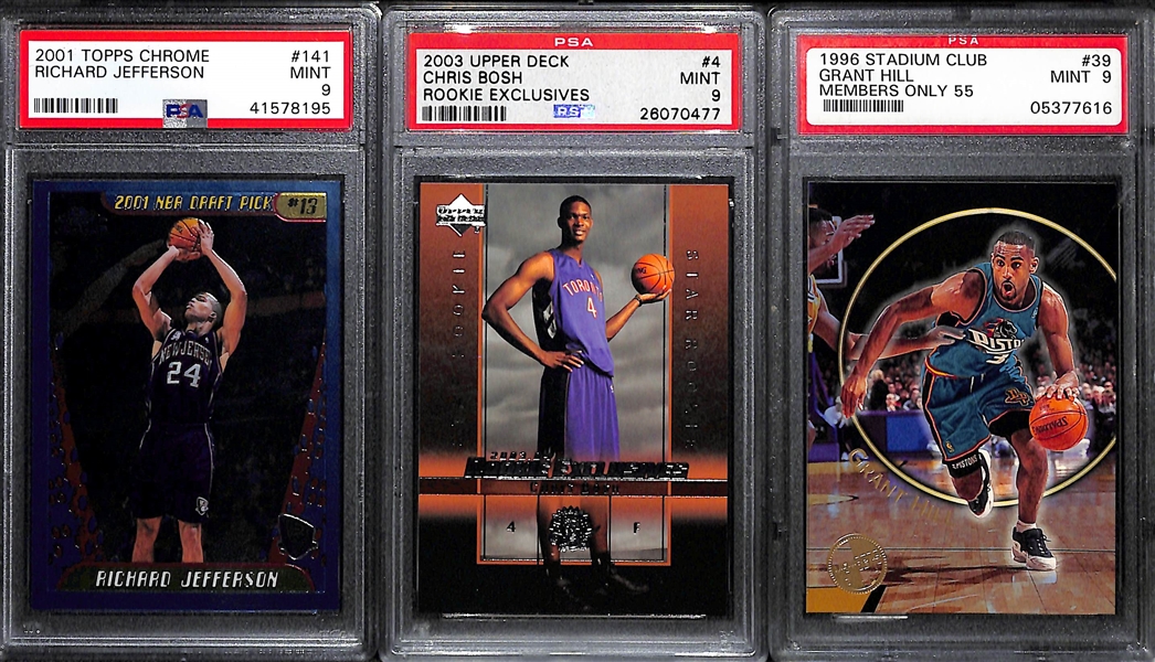 Lot of (9) PSA Graded Basketball Mostly Rookies w. Curry, Wade, Westbrook, Morant, Young, L. Ball
