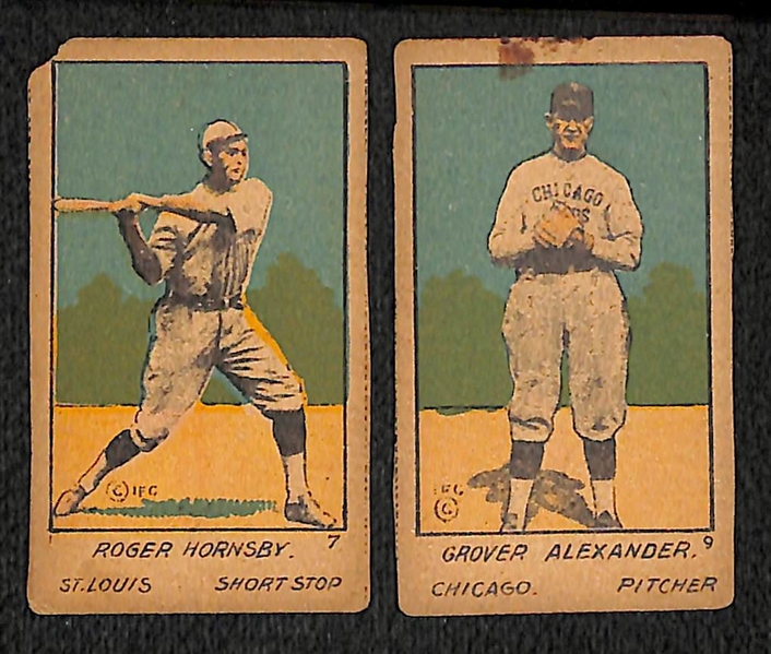 Lot of (8) 1920 W519 w. Rogers Hornsby, (1) 1917 Boston Store, & (2) 1921 Holsum Bread 