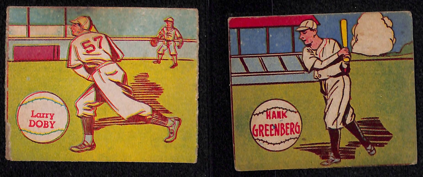 Lot of (6) 1941 Double Play Cards & (20) 1949 R302-2 MP & Co Strip Cards w. Yogi Berra