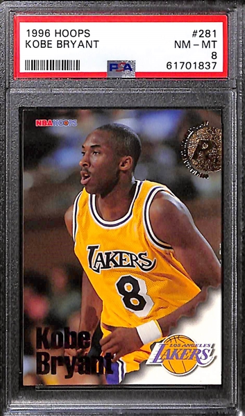 Lot of (2) 1996 PSA Graded Kobe Bryant Rookies w. Fleer Metal PSA 9
