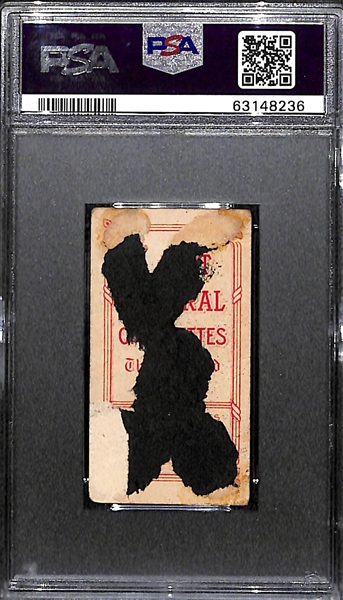 1909-11 T206 Christy Mathewson Portrait (Sweet Caporal Back) Graded PSA 1 - Paper Loss & Paper on Back
