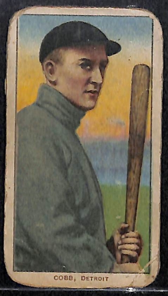 1909-11 T206 Ty Cobb - Bat Off Shoulder (Sweet Caporal Back) - Paper Loss on Back