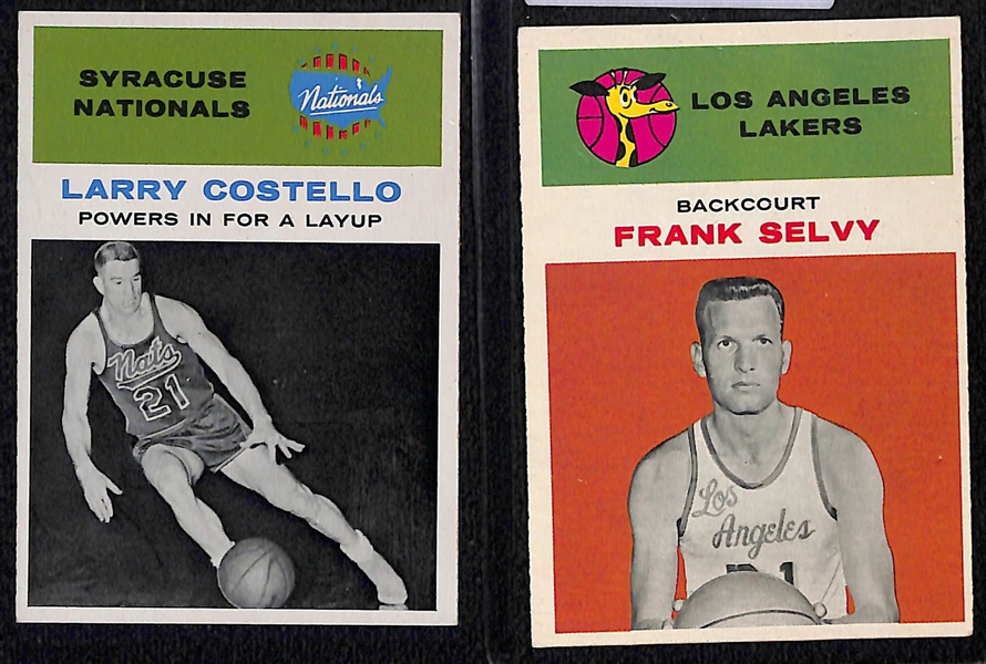 Lot of (8) 1961-62 Fleer Basketball Cards 