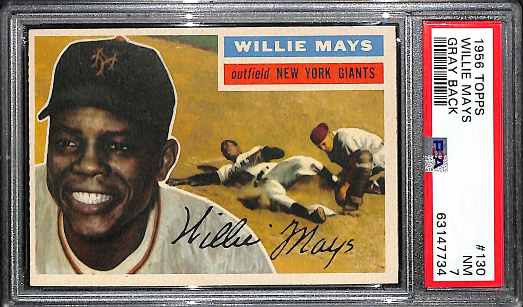 1956 Topps Willie Mays #130 Graded PSA 7 NM