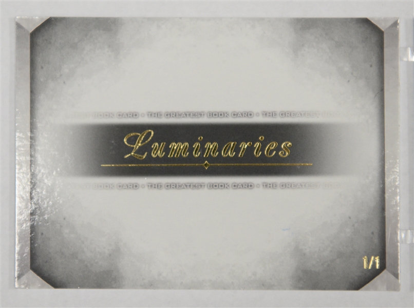 2021 Topps Luminaries 1/1 Booklet Card w. 30 Autographs Inc. Trout, Jeter, Griffey Jr., Ichiro , Pujols, Tatis, Yaz, Bench, Henderson, + Legends & HOFers - The Top Card in the Product!