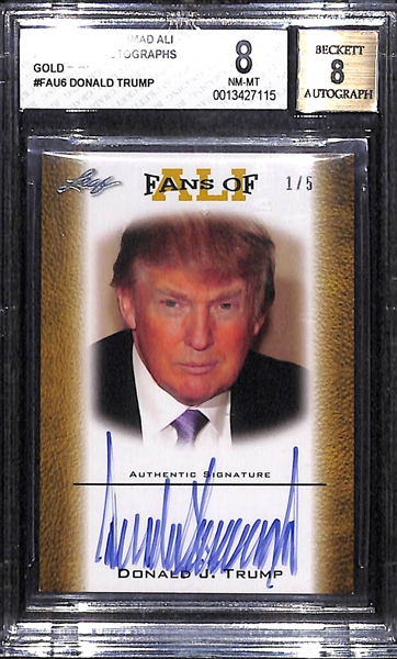 RARE 2010 Leaf Fans of Ali Donald Trump Autograph Card #ed 1/5