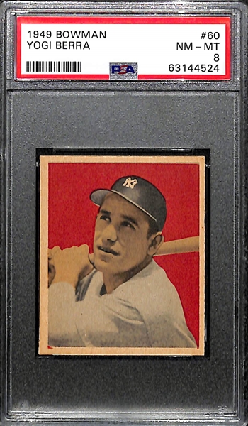 1949 Bowman Yogi Berra #60 Graded PSA 8 NM-MT