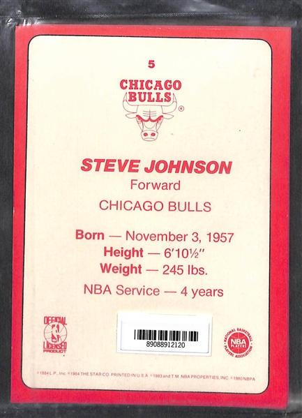 1984-85 Star 5 x 7 Chicago Bulls Sealed Team Bag Set w/ Michael Jordan 