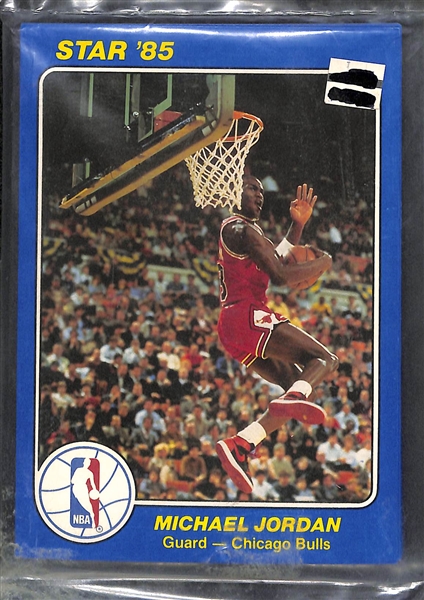 1984-85 Star 5 x 7 NBA Court Kings Sealed Bag of 50 Cards w/ Michael Jordan