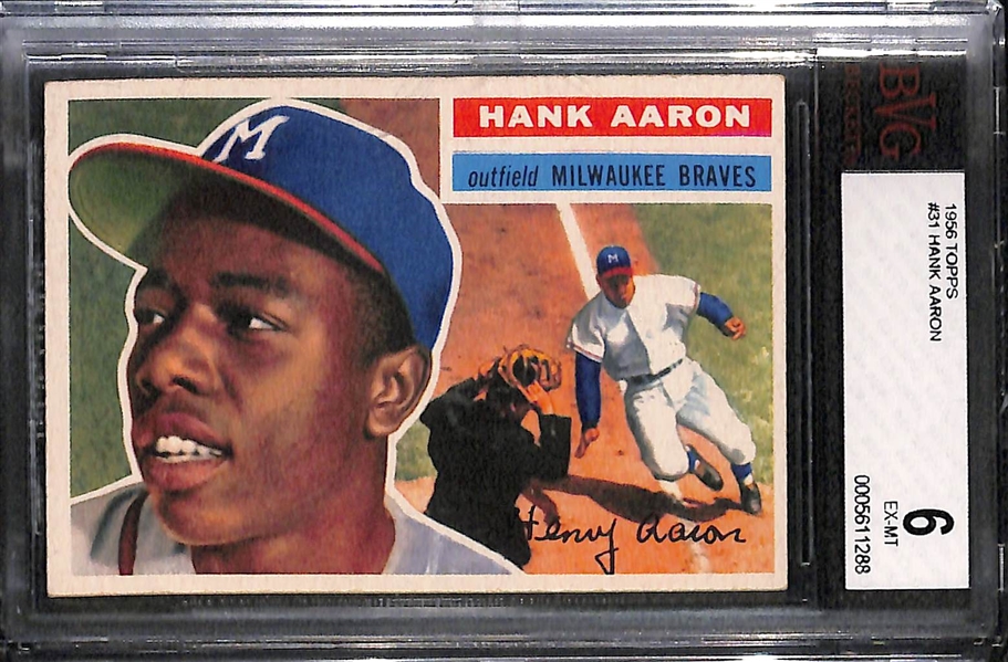 1956 Topps # 31 Hank Aaron Graded BGS 6