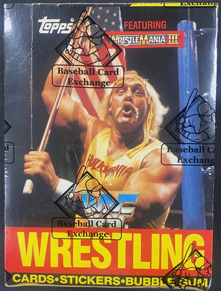 1987 Topps WWF Wrestling Wrestlemania III BBCE Sealed Wax Box
