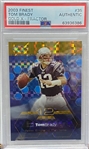 2003 Topps Finest Tom Brady Gold Xfractor #35 Numbered to /175 Graded PSA Authentic