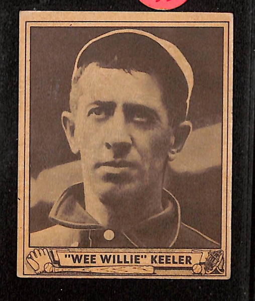 (6) 1939-1940 Play Ball Cards w. McGraw, Stengel, Keller, Keeler, Selkirk, Frankhouse 