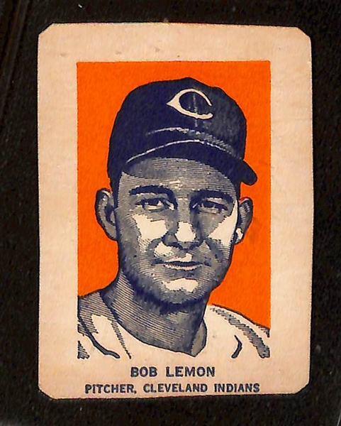 (8) 1952 Wheaties Hand Cut Baseball Cards - Musial, Berra, Campanella, Feller, Kiner, (2) Rizzuto, Lemon