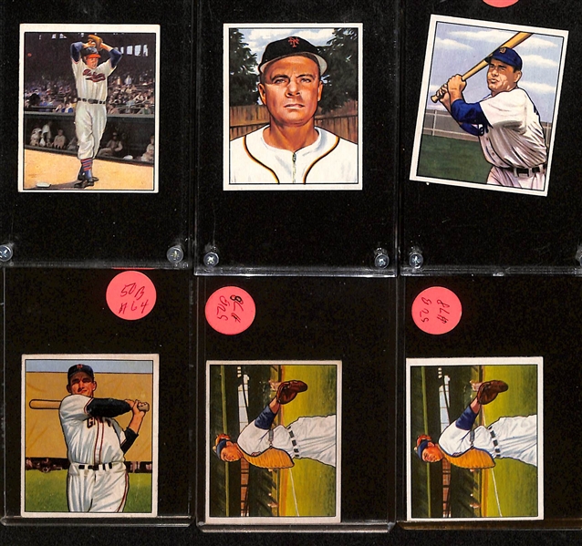 (30) 1950 Bowman Baseball Cards w. Bob Feller & Charlie Keller