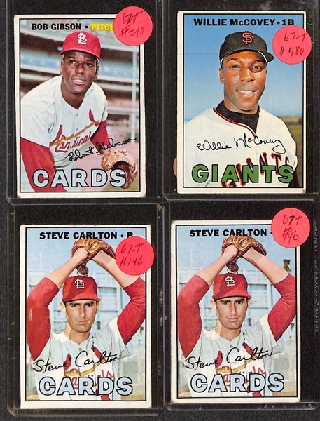 Lot of (200+) 1966 and 1967 Topps Baseball 1966 & 1967 Bob Gibson
