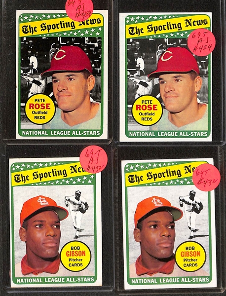 Lot of (250+) 1968-70 Topps Baseball w. 1968 Frank Robinson