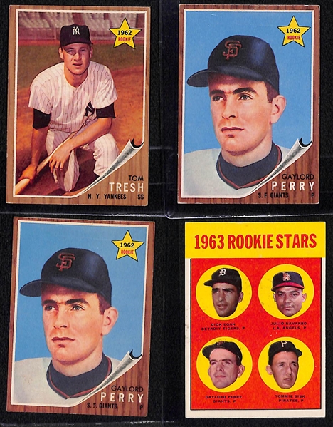 Lot of (10) 1962-1966 Rookie Cards w. (3) 1966 Jim Palmer Rookie Cards