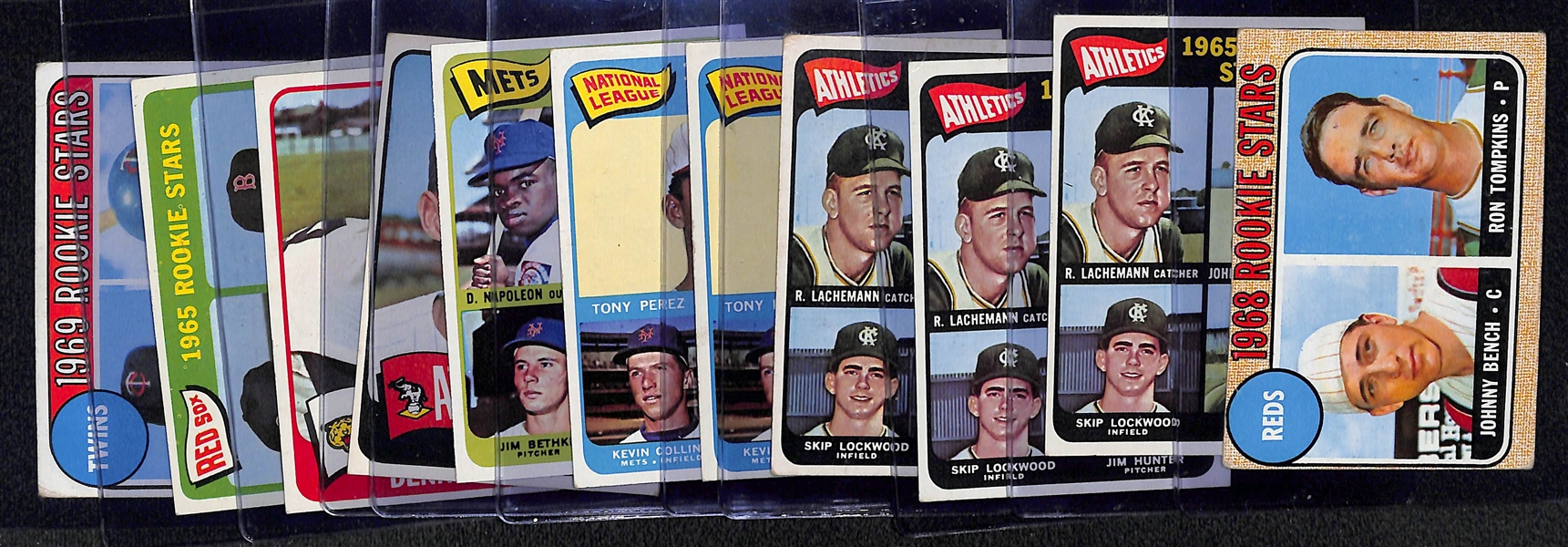 Lot of (11) 1965-1969 Rookie Cards w. 1968 Johnny Bench Rookie Card