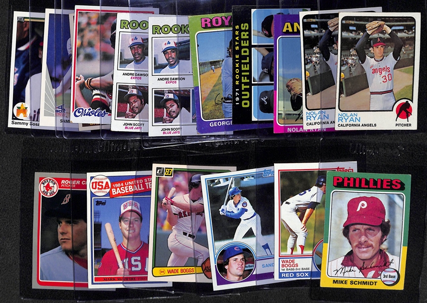 Lot of (17) Star & Rookie Cards from 1971-1990 w. (2) 1973 Topps Nolan Ryan Cards