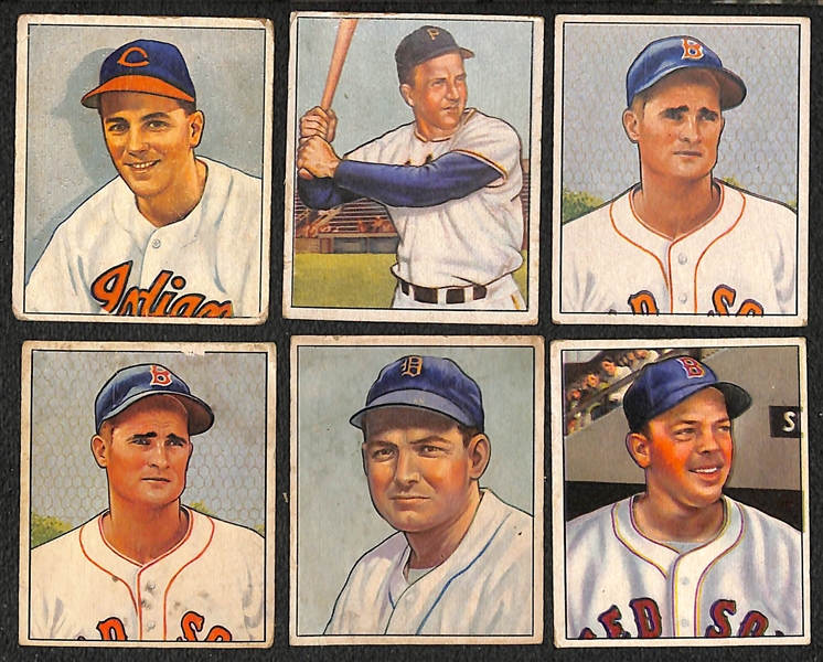  Lot of (120+) 1950 Bowman Baseball Cards w. Lou Boudreau