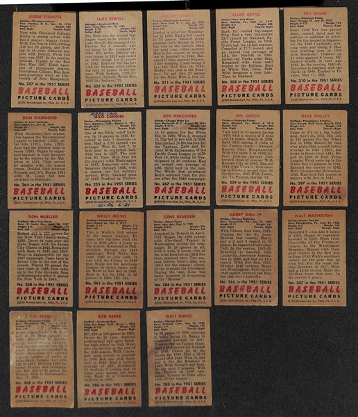  Lot of (150+) 1951 Bowman Baseball Cards w. Ted Kluszewski