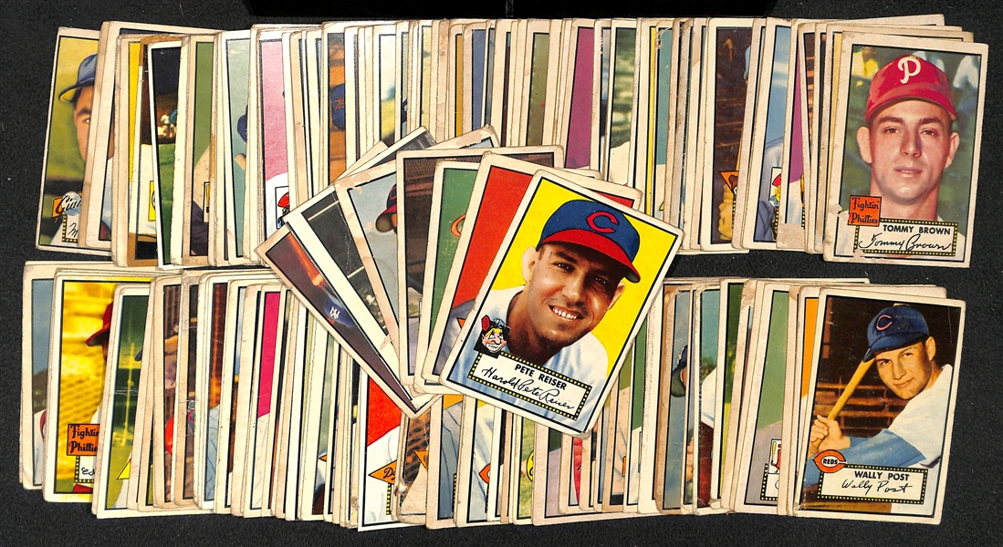 Lot of (150+) 1952 Topps Baseball Cards w. Pete Reiser