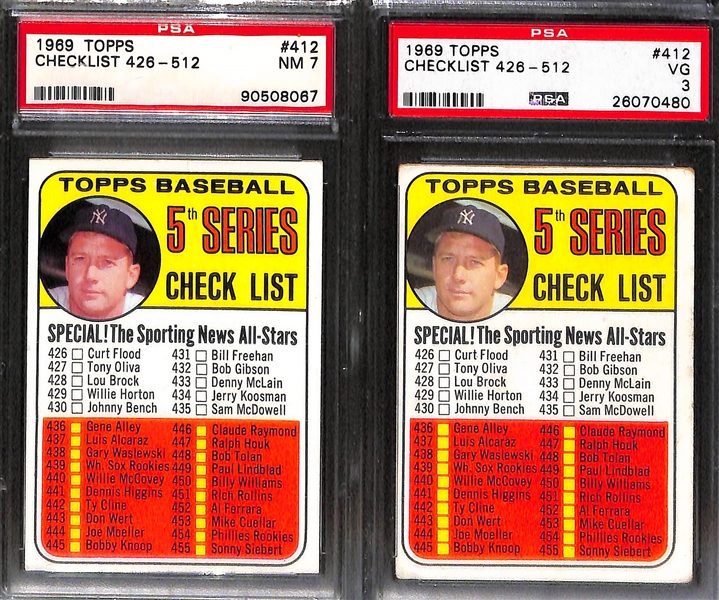 Lot of (10) Mostly 1960s Graded Baseball Cards Featuring Mickey Mantle