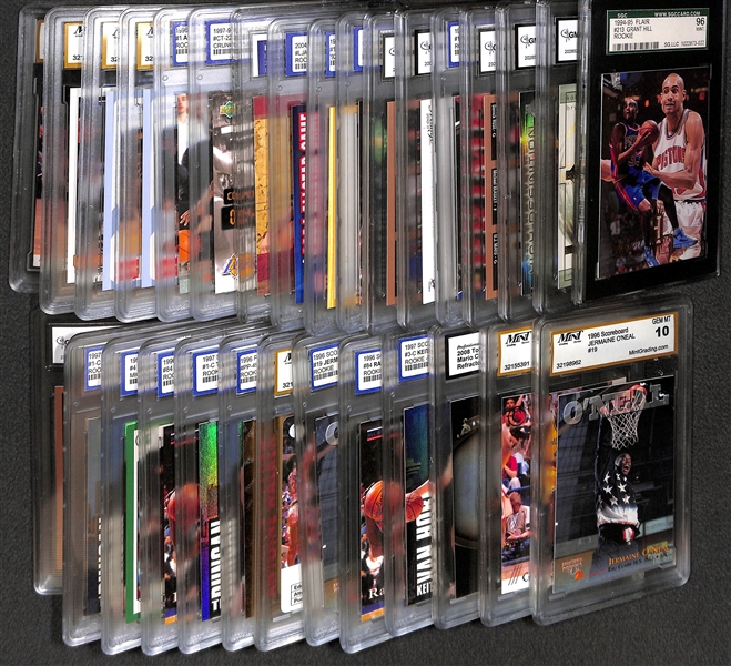 Lot of (30) Graded Basketball Mostly Rookie w. James, Bryant, Iverson, O'Neal, Westbrook, Wall, Garnett, and more