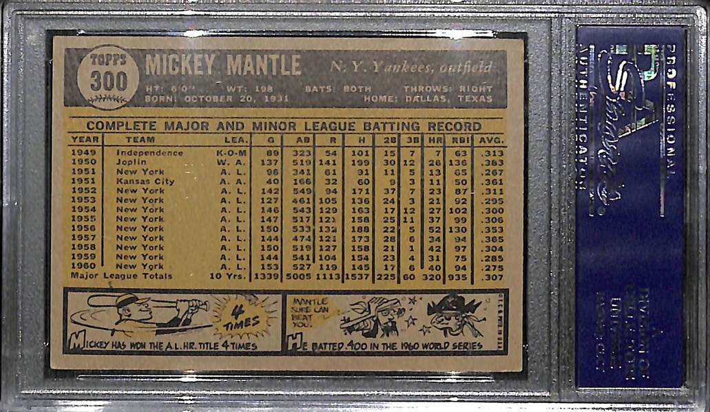 1961 Topps # 300 Mickey Mantle Graded PSA 4