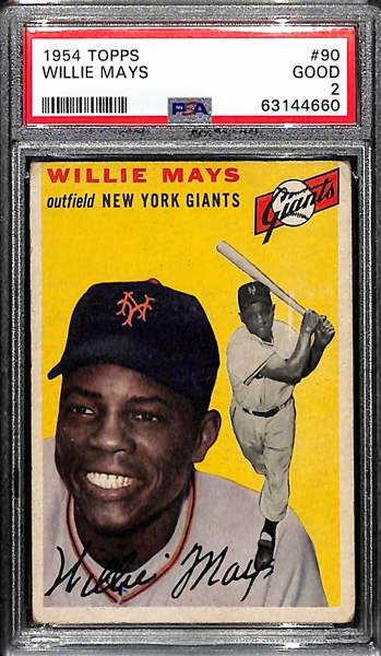 1954 Topps Willie Mays #90 Graded PSA 2