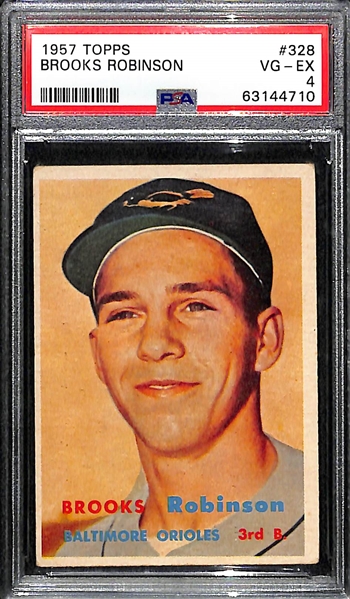 1957 Topps Brooks Robinson #328 Rookie Card Graded PSA 4
