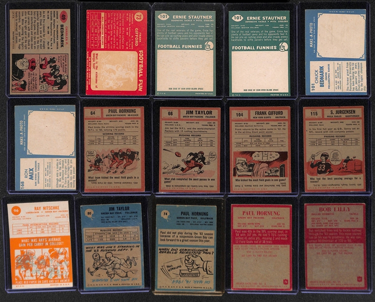  Lot of (95) 1957-1967 Football Star Cards w. 1957 Topps Chuck Bednarik