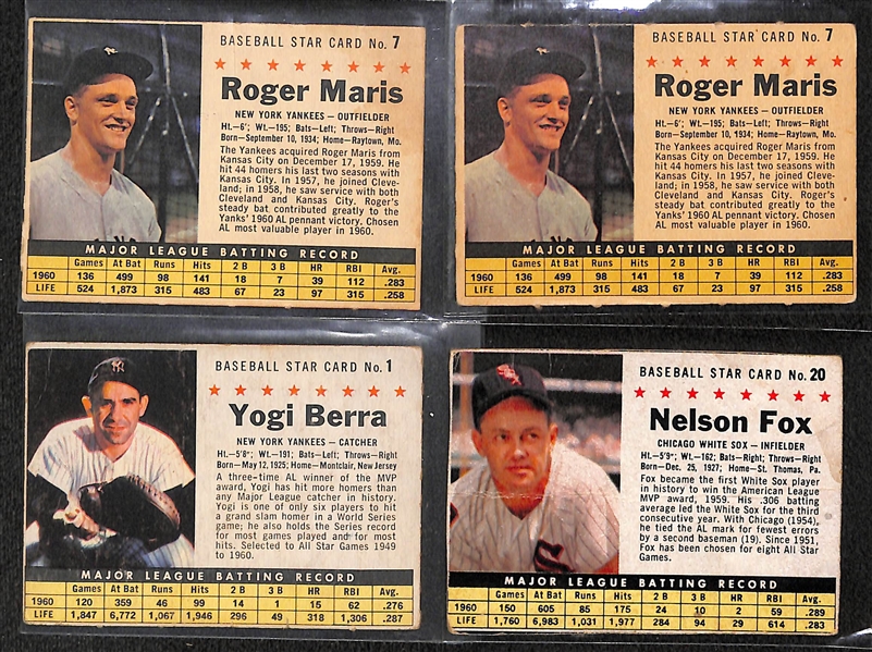 Lot of (200+) 1961 Post Cereal Cards w. Roger Maris x2