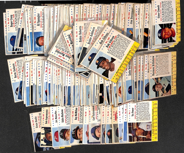   Lot of (200+) 1963 Post Cereal Cards w. Bob Gibson x2