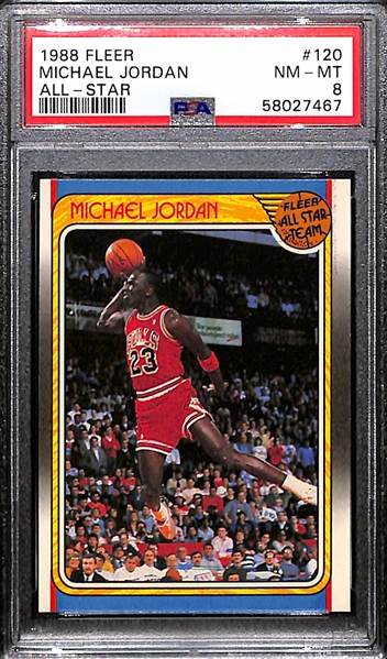 1988 Fleer Michael Jordan All-Star #120 Graded PSA 8 