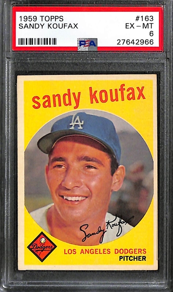 Lot of (3) Topps Sandy Koufax Graded Cards (1959,60, and 62)