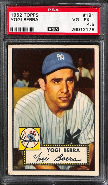 Lot of (3) Graded Baseball Greats Feat. 1952 Bowman Willie Mays, 1952 Yogi Berra and 1948 Leaf Honus Wagner
