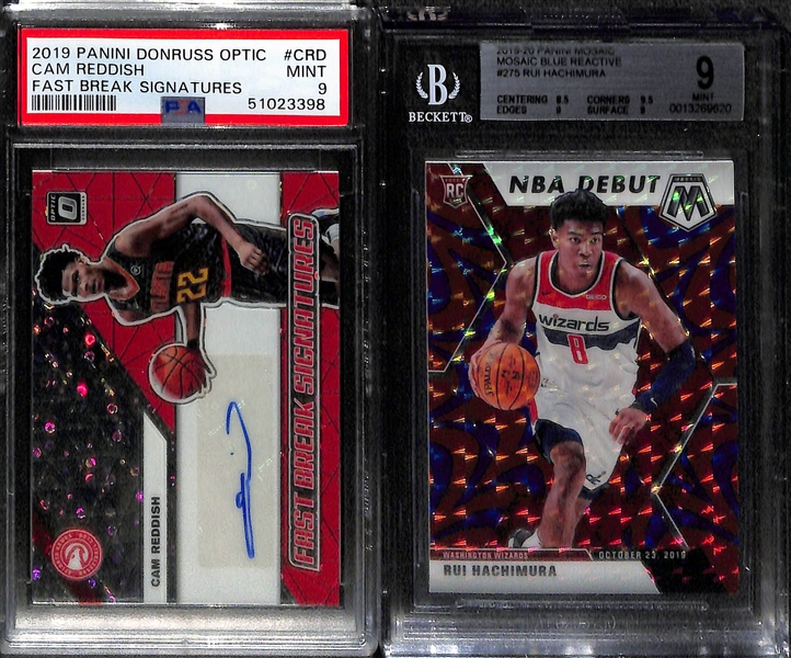 Lot of (5) 2019-20 Graded Basketball Cards w. Zion Williamson, Trae Young, and More