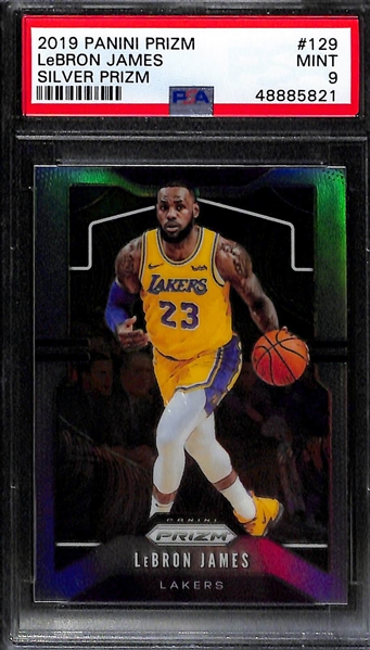 Lot of (2) 2019-20 Graded LeBron James Insert Cards