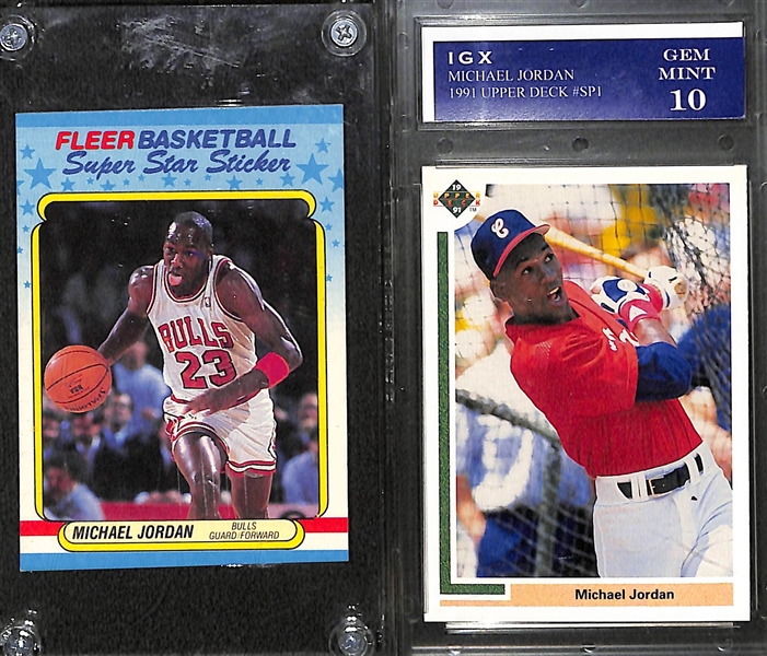 Lot of (30+) Michael Jordan Baseball and Basketball Cards and Inserts
