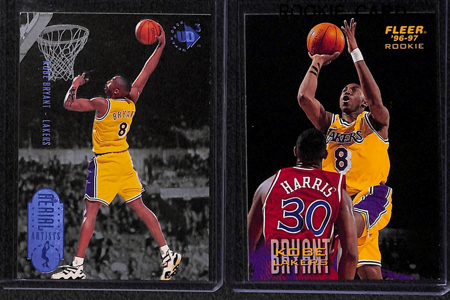 Lot of (5) Kobe Bryant Rookie Cards Feat. Both UD3, Fleer, Collectors Choice, and Upper Deck