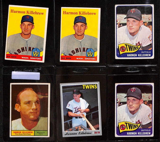 Lot of (25+) 1950s 60s and 70s Baseball Cards w. Ernie Banks, Bob Gibson and Harmon Killebrew