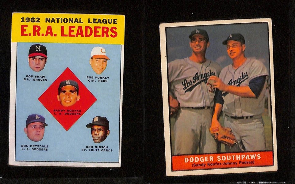 Lot of (9) 1958-1966 Sandy Koufax Topps Baseball Cards