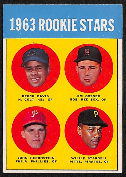 Lot of (17) 1963 & 1964 Topps Baseball Rookies w. Stargell, Perry, Staub, Piniella and Others