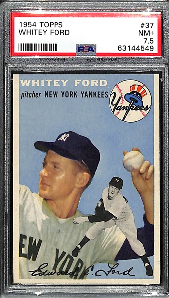 1954 Topps Whitey Ford #37 Graded PSA 7.5 NM+