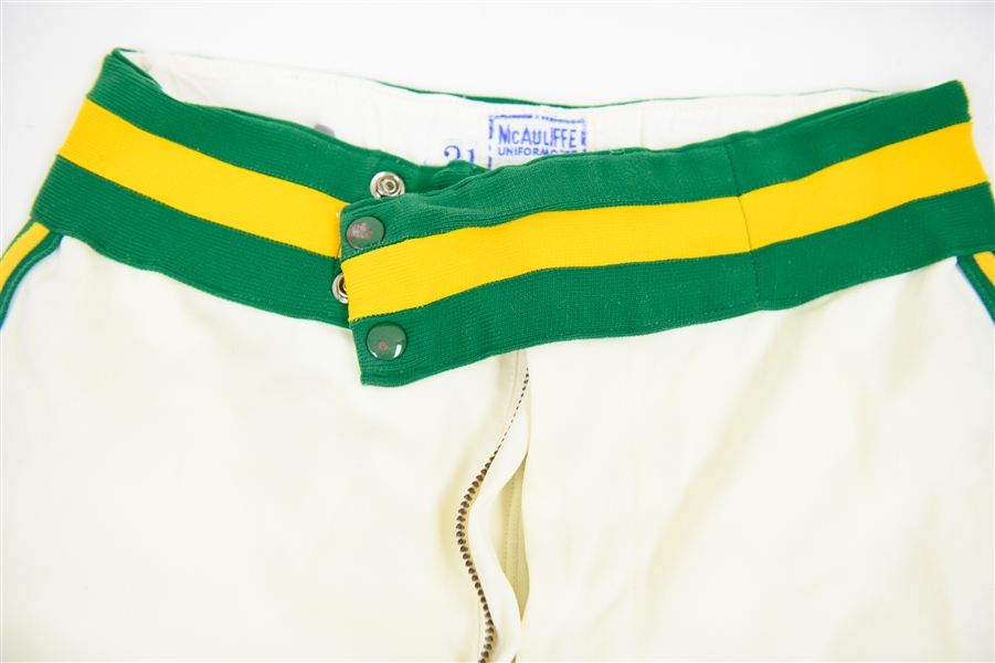 1975 Team-Issued and Used Rick Langford Oakland A's Pants (Size 31/25) by McAuliffe Uniform Corp.)